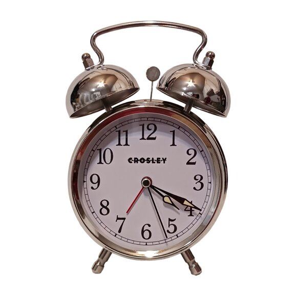 Crosley Accents Crosley Vintage Classic Twin Bell Metal Alarm Clock